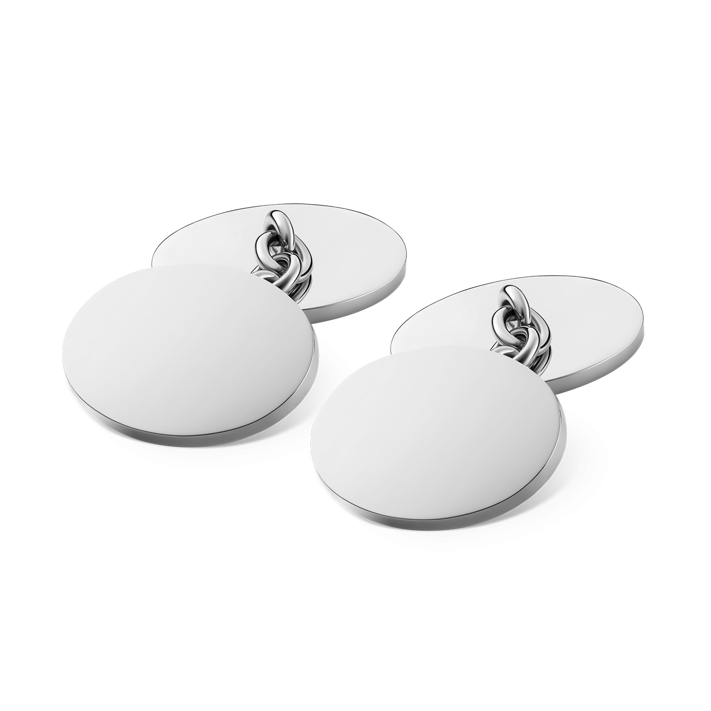 Sterling Silver Chain Linked Back Cufflinks